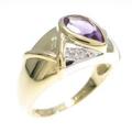 K18YG／PT アメジストリング