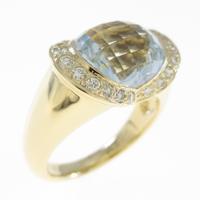 K18YG アクアマリンリング