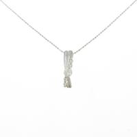 【ジュエリー在庫処分】PT／K18WG ダイヤモンドネックレス