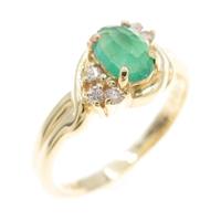 K18YG エメラルドリング