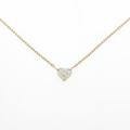 K18YG ダイヤモンドネックレス 0．295ct・F・VS1・ハートシェイプ