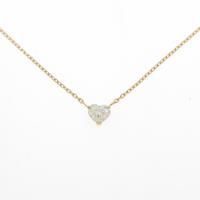 K18YG ダイヤモンドネックレス 0．295ct・F・VS1・ハートシェイプ