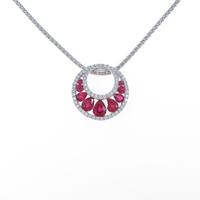 750WG／K18WG ルビーネックレス