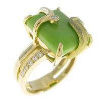 K18YG カルセドニーリング