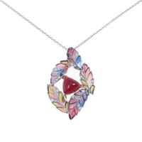 ミキモト リーフ ルビーネックレス