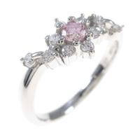 プラチナダイヤモンドリング 0．130ct・FPP・VS2