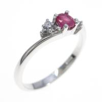 K18WG ルビーリング