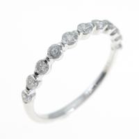 K18WG ハーフエタニティ ダイヤモンドリング