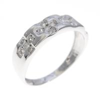 K18WG クロス ダイヤモンドリング