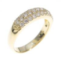 K18YG パヴェ ダイヤモンドリング