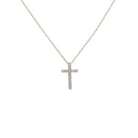 K10YG クロス ダイヤモンドネックレス