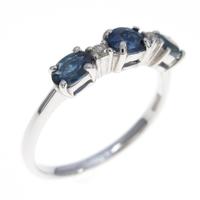 K18WG サファイヤリング