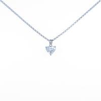 プラチナダイヤモンドネックレス 0．333ct・E・SI1・ハートシェイプ