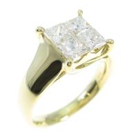 K18YG ダイヤモンドリング