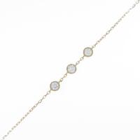 【リメイク】K18YG スリーストーン ダイヤモンドブレスレット