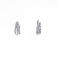 K18WG ダイヤモンドピアス