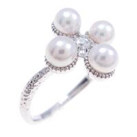 K18WG アコヤパールリング