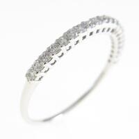 K18WG ハーフエタニティ ダイヤモンドリング