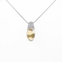 K18WG シトリンネックレス