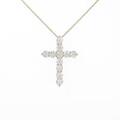 K18YG クロス ダイヤモンドネックレス