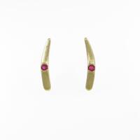 K18YG ルビーピアス