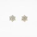 【リメイク】K18YG／ST ダイヤモンドピアス 0．521ct・0．555ct・H・VS1?2・GOOD