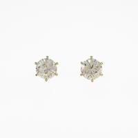 【リメイク】K18YG／ST ダイヤモンドピアス 0．521ct・0．555ct・H・VS1?2・GOOD