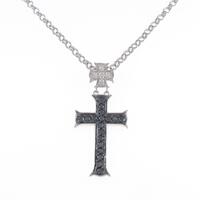 750WG／750BG／K18WG クロス ダイヤモンドネックレス