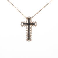K18PG／K18BG 2WAY クロス ダイヤモンドネックレス