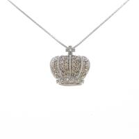 K18WG クラウン ダイヤモンドネックレス