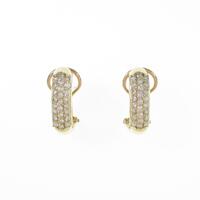 K18YG パヴェ ダイヤモンドピアス