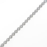 K14WG ダイヤモンドブレスレット