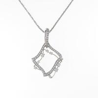 K18WG ダイヤモンドネックレス