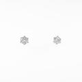 K18WG ダイヤモンドピアス 0．226ct・0．228ct・D?E・VVS1?2・GOOD