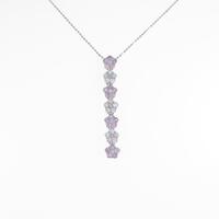 K18WG フラワー サファイヤネックレス