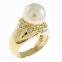 K18YG アコヤパールリング
