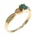 K18YG エメラルドリング