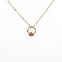 K18YG ガーネットネックレス