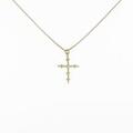 K18YG クロス ダイヤモンドネックレス