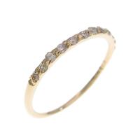 K18YG ハーフエタニティ ダイヤモンドリング