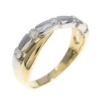 K18YG／PT ダイヤモンドリング