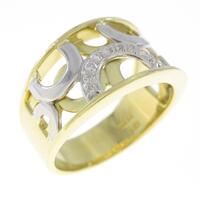 K18YG／PT ダイヤモンドリング