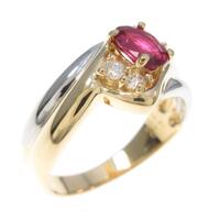 K18YG／PT ルビーリング