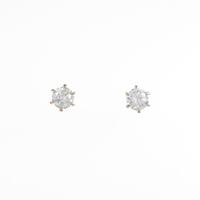 【リメイク】K18YG／ST ダイヤモンドピアス 0．339ct・0．344ct・H・VS2・VG