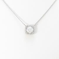 【リメイク】プラチナダイヤモンドネックレス 1．009ct・D・SI1・GOOD
