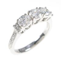 【リメイク】プラチナダイヤモンドリング 0．659ct・F・VS2・GOOD