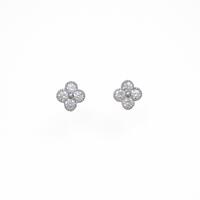 【新品】PT フラワー ダイヤモンドピアス