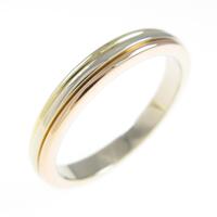 カルティエ スリーゴールドウエディング リング
