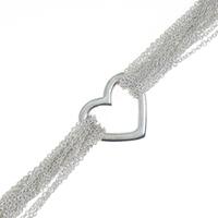 ティファニー 10ロウチェーン トグルハート ブレスレット