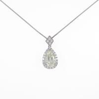 プラチナダイヤモンドネックレス 1．515ct・M・VS1・ペアシェイプ